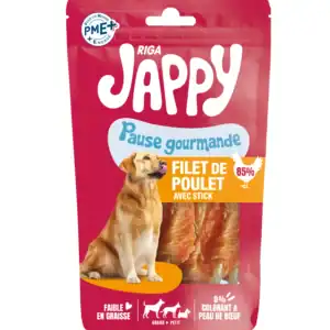 JAPPY Filets de poulet + Stick avec du collagène x4 - 75g
